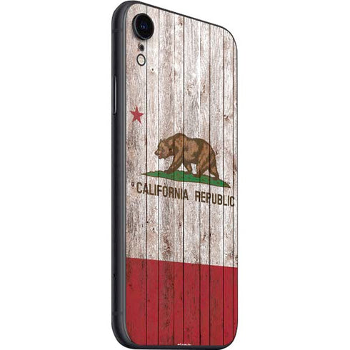 California Flag Dark Wood iPhone SE (2nd & 3rd Gen) Skin