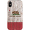 California Flag Dark Wood iPhone X Pro Case