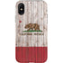 California Flag Dark Wood iPhone X Pro Case