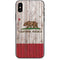 California Flag Dark Wood iPhone X Skin