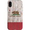 California Flag Dark Wood iPhone XR Pro Case