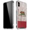 California Flag Dark Wood iPhone XS Max Clear Case