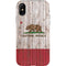 California Flag Dark Wood iPhone XS Pro Case