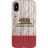 California Flag Dark Wood iPhone XS Pro Case
