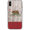 California Flag Dark Wood iPhone XS Skin