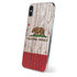 California Flag Dark Wood iPhone XS Skin