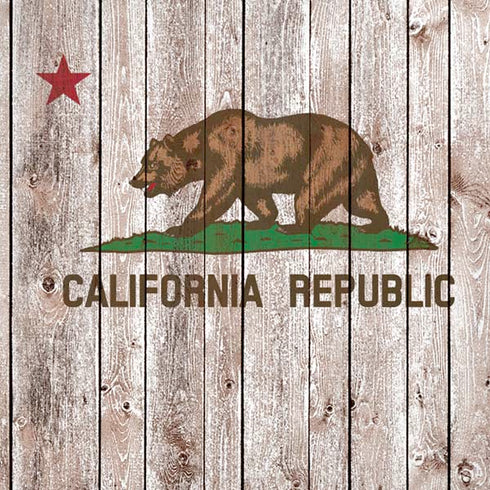 California Flag Dark Wood iPhone XS Skin