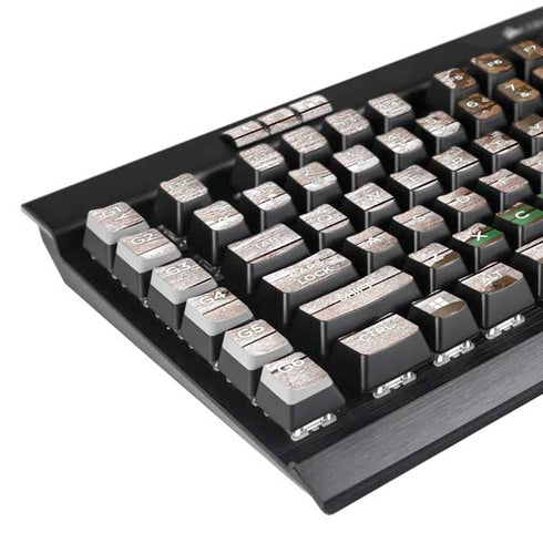 California Flag Dark Wood K95 RGB PLATINUM Mechanical Gaming Keyboard Skin