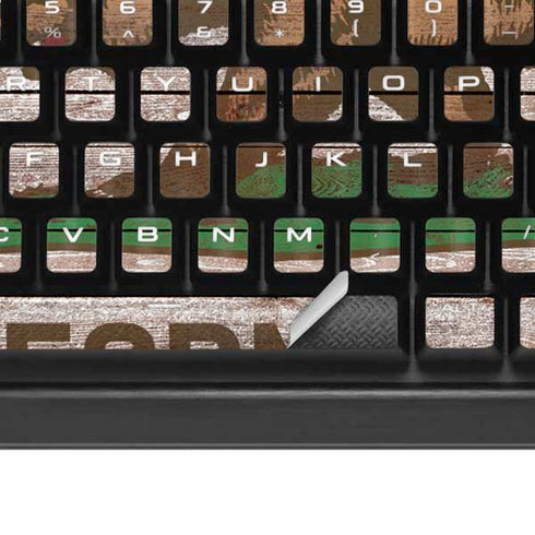 California Flag Dark Wood K95 RGB PLATINUM Mechanical Gaming Keyboard Skin