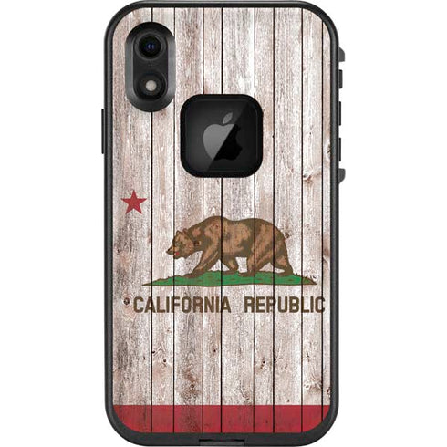 California Flag Dark Wood LifeProof Fre iPhone Skin