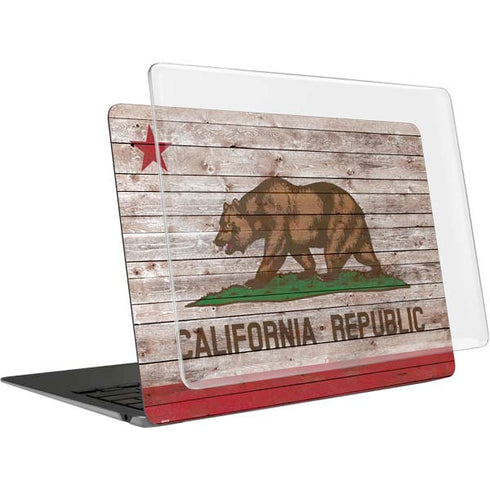California Flag Dark Wood MacBook Air 13in M1 (2021) Case plus Skin