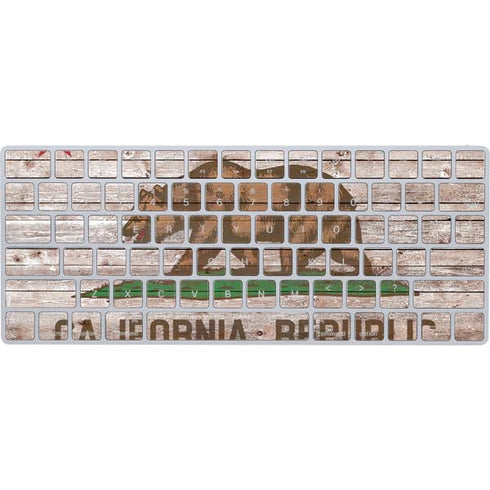 California Flag Dark Wood Magic Keyboard Skin
