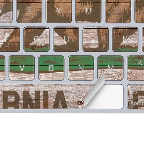California Flag Dark Wood Magic Keyboard Skin