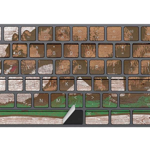 California Flag Dark Wood Magic Keyboard with Numeric Keypad Skin
