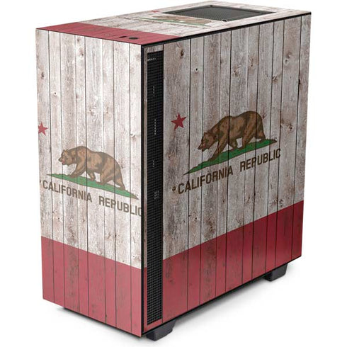 California Flag Dark Wood NZXT H510 Compact ATX Mid-Tower Case Skin