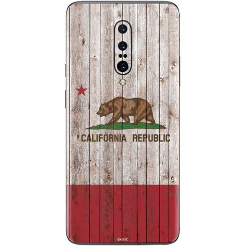 California Flag Dark Wood OnePlus 7 Pro Skin