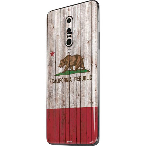 California Flag Dark Wood OnePlus 7 Pro Skin