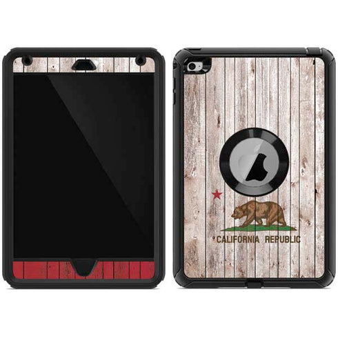 California Flag Dark Wood Otterbox Defender iPad Skin