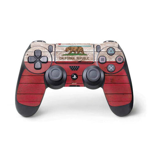 California Flag Dark Wood PS4 Pro/Slim Controller Skin