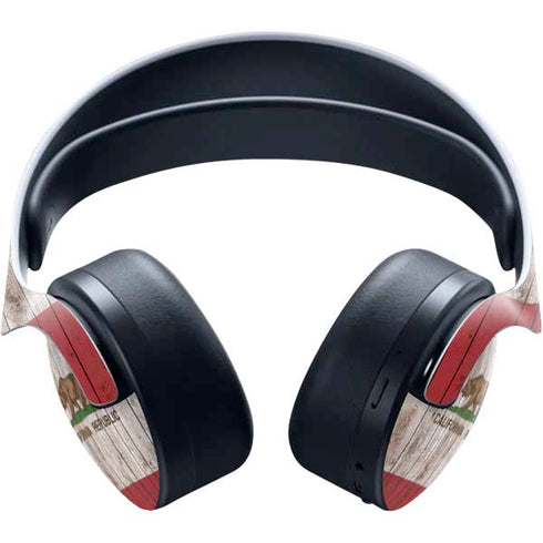 California Flag Dark Wood PULSE 3D Wireless Headset for PS5 Skin