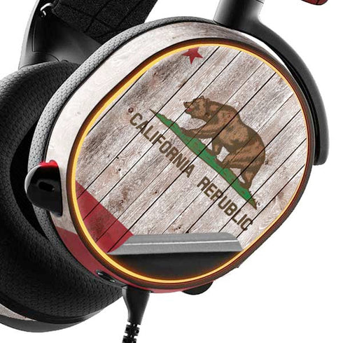 California Flag Dark Wood SteelSeries Arctis 5 Skin