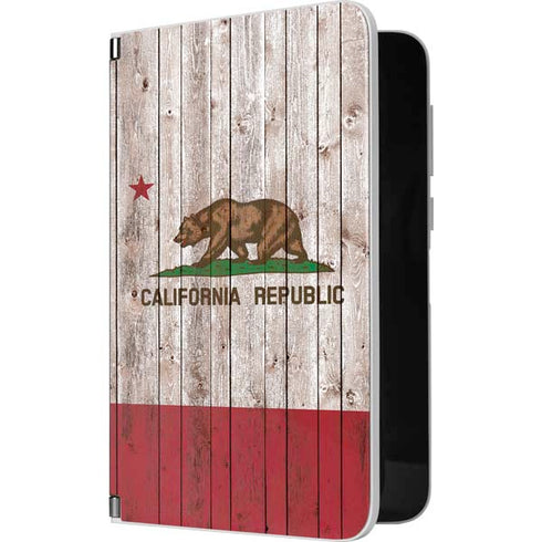 California Flag Dark Wood Surface Duo Skin
