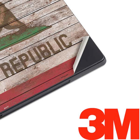 California Flag Dark Wood Surface Pro 7 Skin