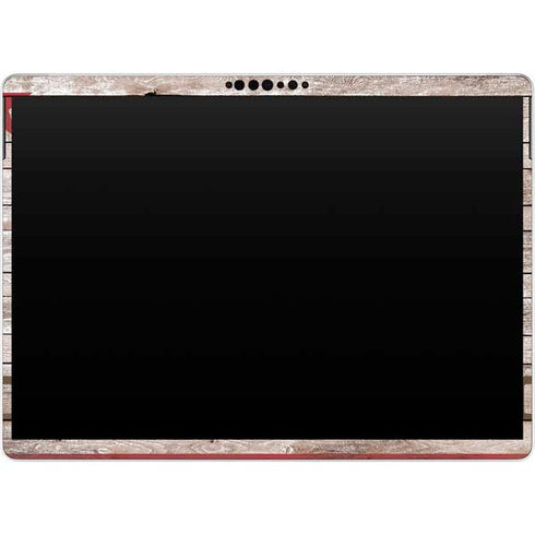 California Flag Dark Wood Surface Pro 8 Skin