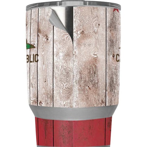 California Flag Dark Wood Yeti 20oz Tumbler Skin