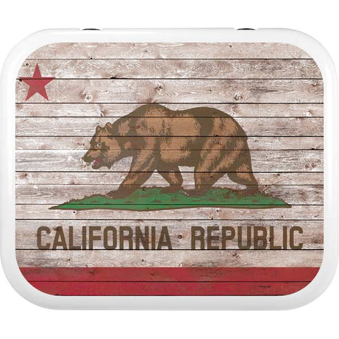 California Flag Dark Wood YETI Roadie 24 Hard Cooler Skin