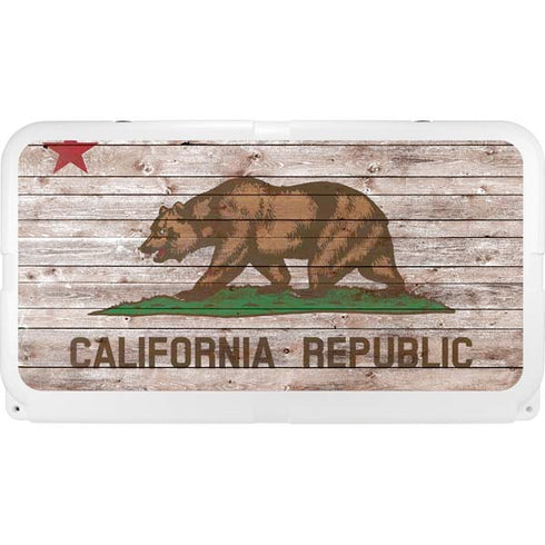 California Flag Dark Wood YETI Tundra 65 Hard Cooler Skin