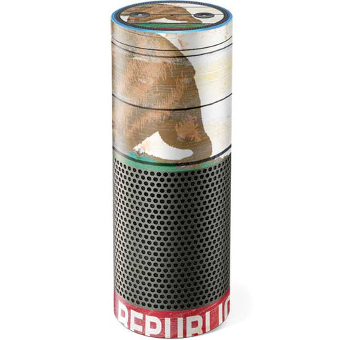 California Flag Light Wood Amazon Echo Skin