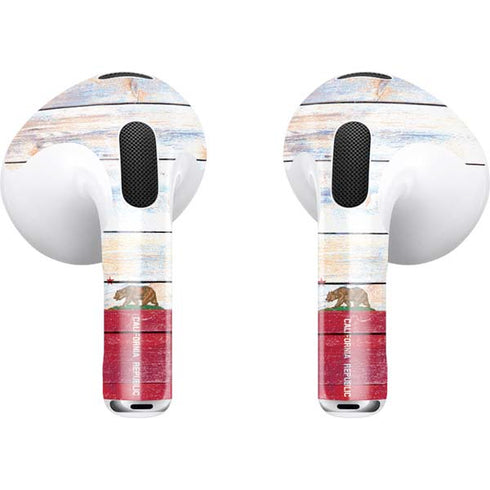 California Flag Light Wood Apple AirPods (3rd Gen 2021) Skin