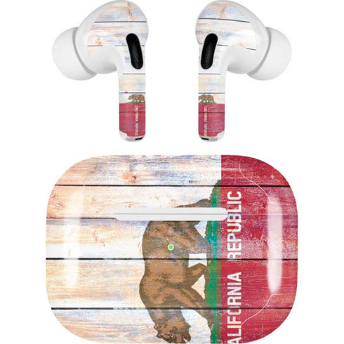 California Flag Light Wood Apple AirPods Pro Skin