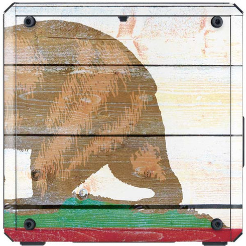 California Flag Light Wood Cooler Master MasterBox Q300L Mini Tower Skin