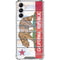 California Flag Light Wood Galaxy A14 5G Clear Case