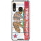California Flag Light Wood Galaxy A30 Clear Case