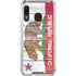 California Flag Light Wood Galaxy A30 Clear Case