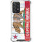 California Flag Light Wood Galaxy A52 5G Clear Case