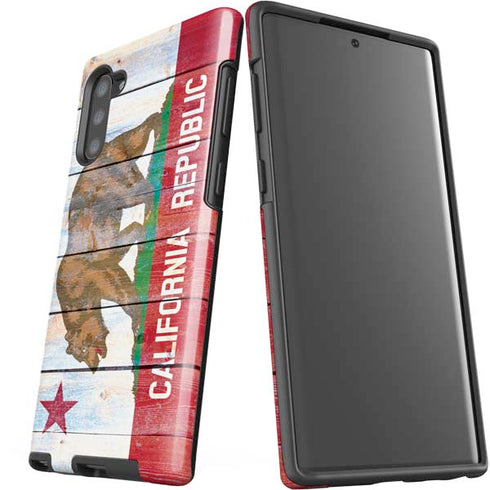California Flag Light Wood Galaxy Note 10 Pro Case