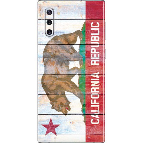 California Flag Light Wood Galaxy Note 10 Skin