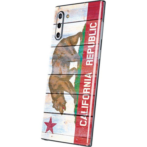 California Flag Light Wood Galaxy Note 10 Skin
