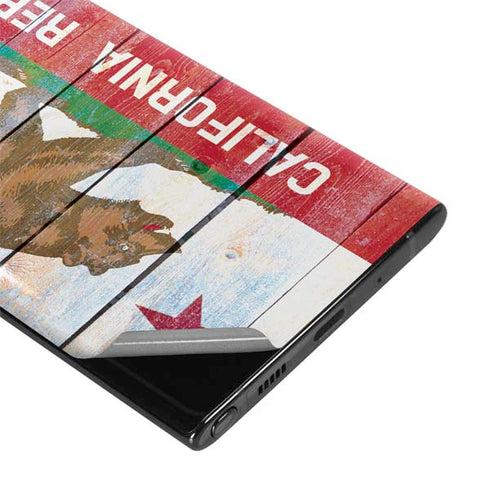California Flag Light Wood Galaxy Note 10 Skin