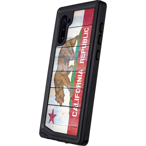 California Flag Light Wood Galaxy Note 10 Waterproof Case