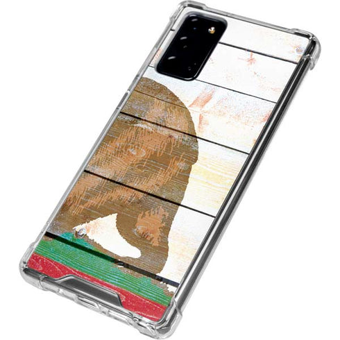 California Flag Light Wood Galaxy Note20 5G Clear Case