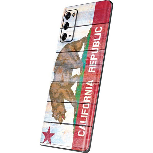 California Flag Light Wood Galaxy Note20 5G Skin