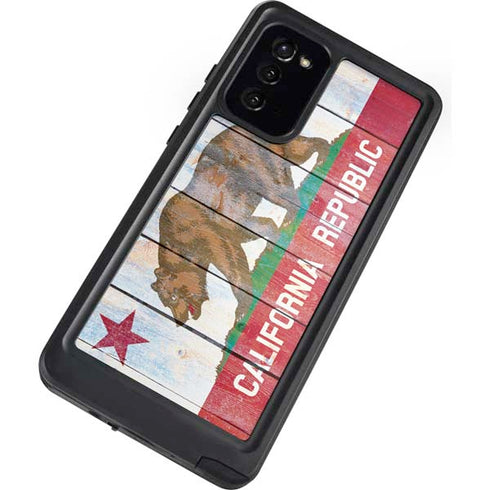 California Flag Light Wood Galaxy Note20 5G Waterproof Case
