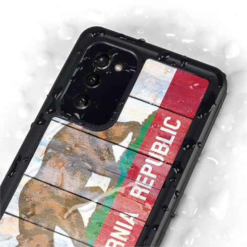 California Flag Light Wood Galaxy Note20 5G Waterproof Case