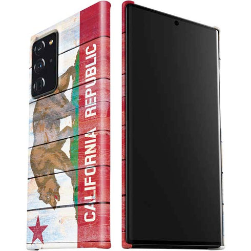California Flag Light Wood Galaxy Note20 Ultra 5G Lite Case