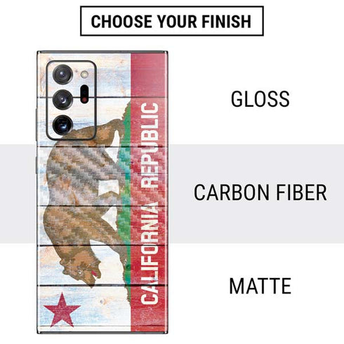 California Flag Light Wood Galaxy Note20 Ultra 5G Skin
